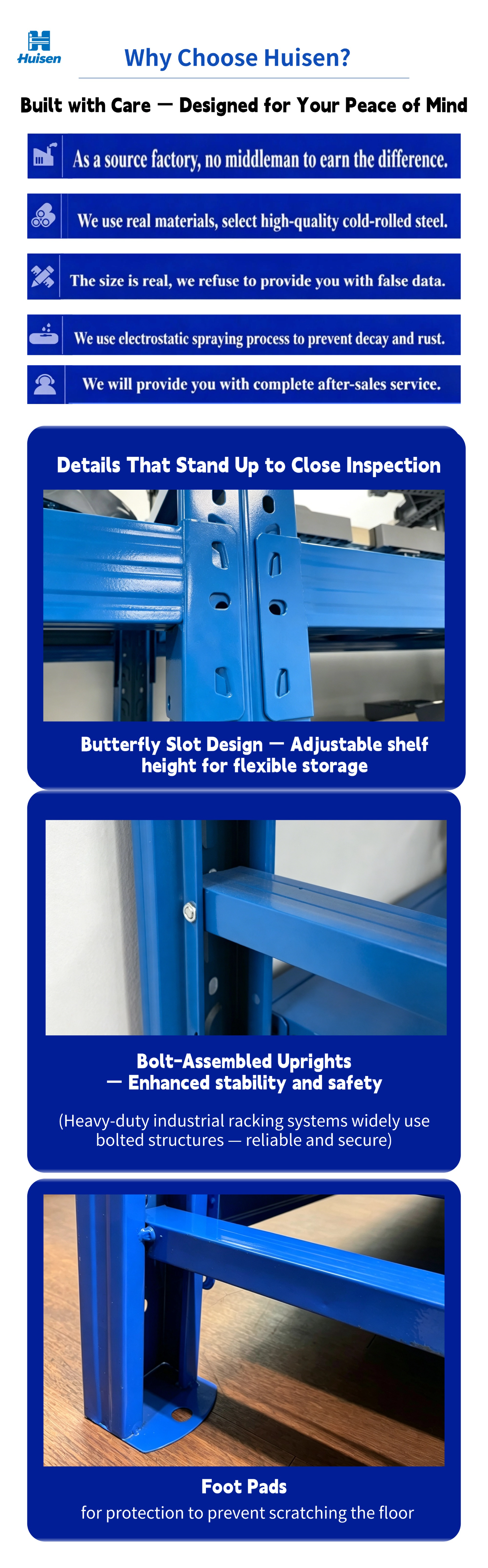 Factory Direct Powder Coated Slotted Angle Rack Light Duty Steel for Workshop Garage Storage