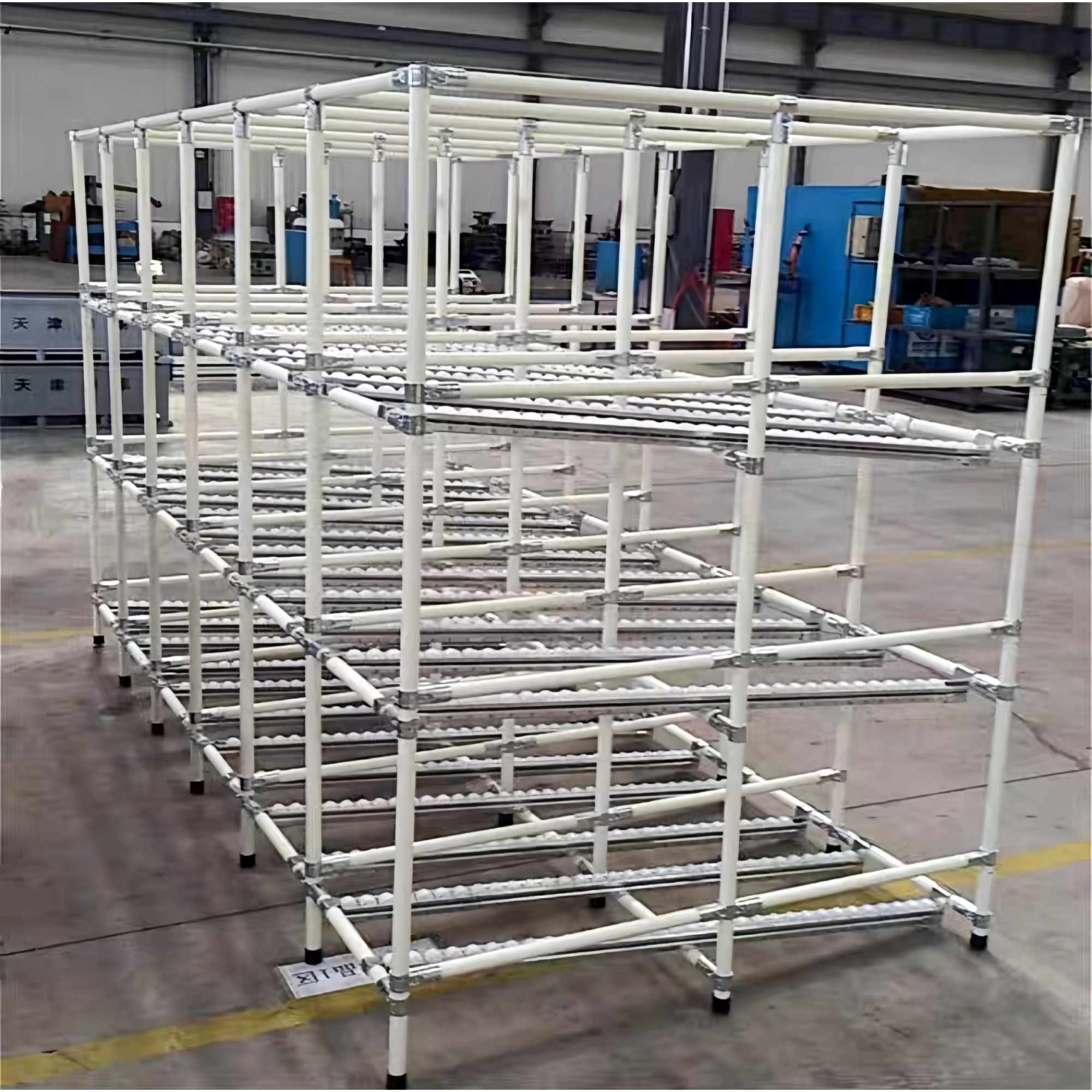 AOCHEN Industrial Steel Flow Rack Shelving System | Collapsible Adjustable Gravity Roller Shelves for Warehouse Storage
