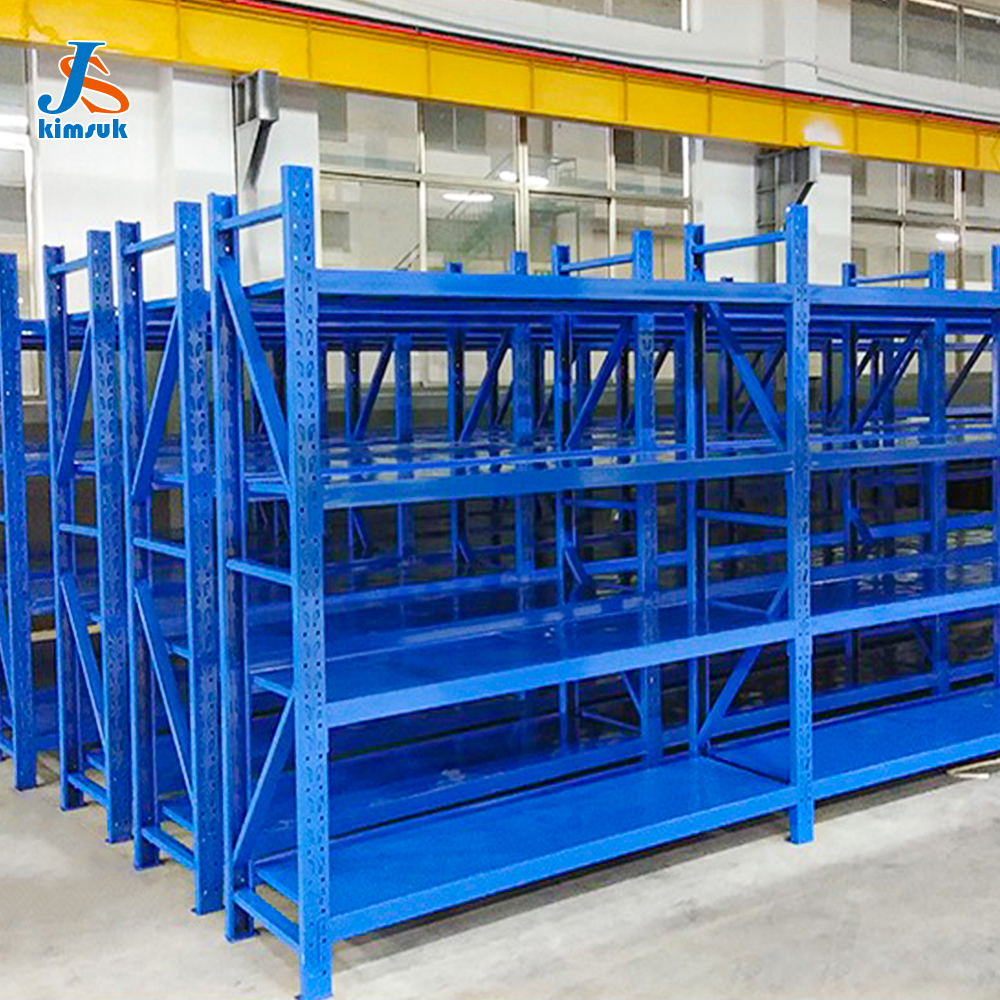Low Price Racking Adjustable Metal Boltless Shelf and Racks Warehouse Storage Medium Duty Metal Rack Shelf