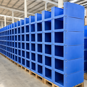 PP Corrugated Plastic Stackable Picking Bins Front Opening Warehouse Shelf Storage for Industrial Parts