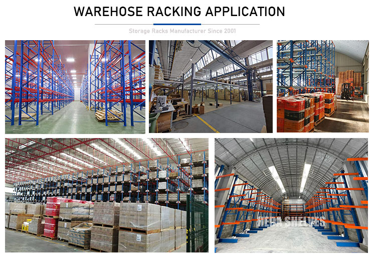 Heavy Duty Cantilever Racks H Beam Commercial Warehouse Racks Single Sided Structural Cantilever Rack