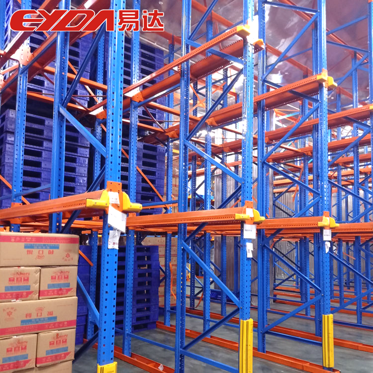 Heavy Duty 5 Layer Drive In Pallet Storage Racking System Drive-Thru Warehouse Pallet Rack LIFO FIFO Method Adjustable Shelves