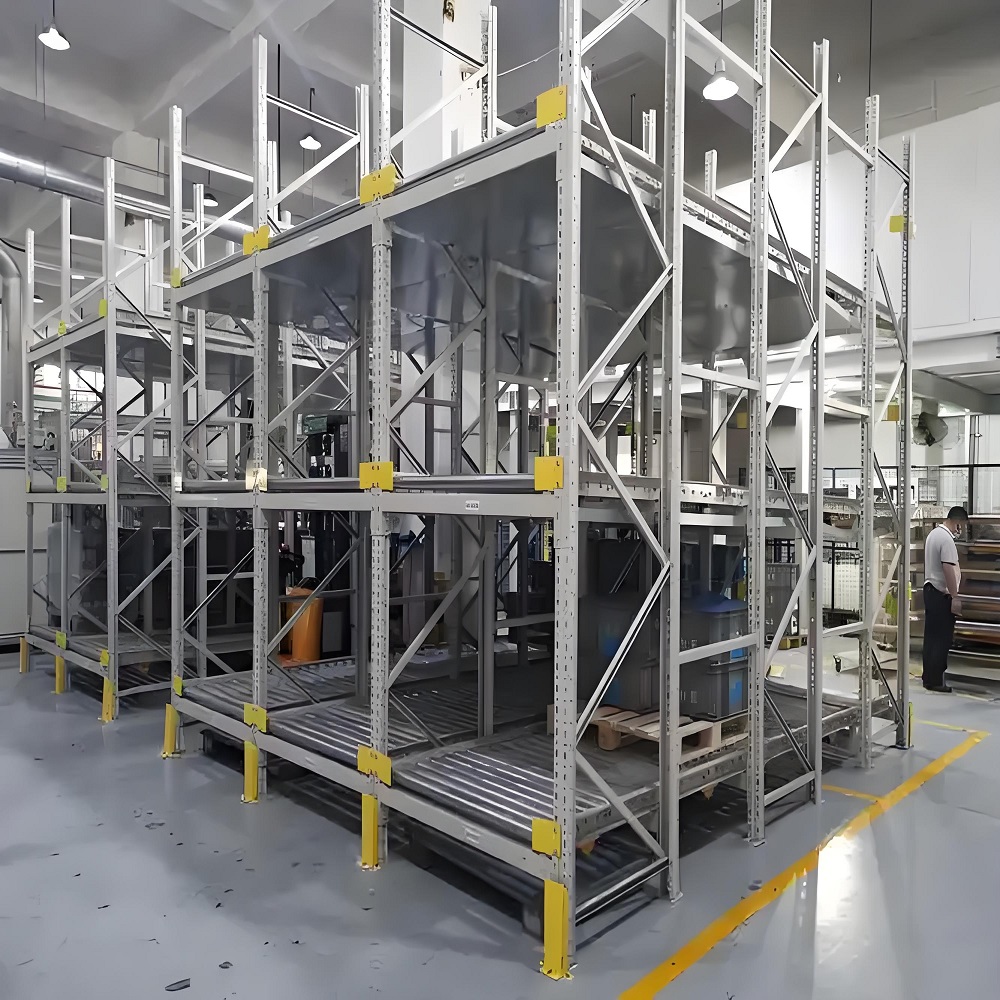 CE Certificated Wholesale Price Steel Roller Warehouse Gravity Pallet Flow Rack