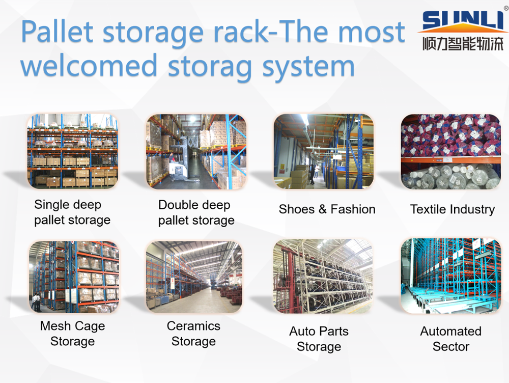 China Factory Heavy Duty Adjustable Steel Drive-In Pallet Racking Shelf Warehouse Drive-through Selective Pallet Stacking Racks