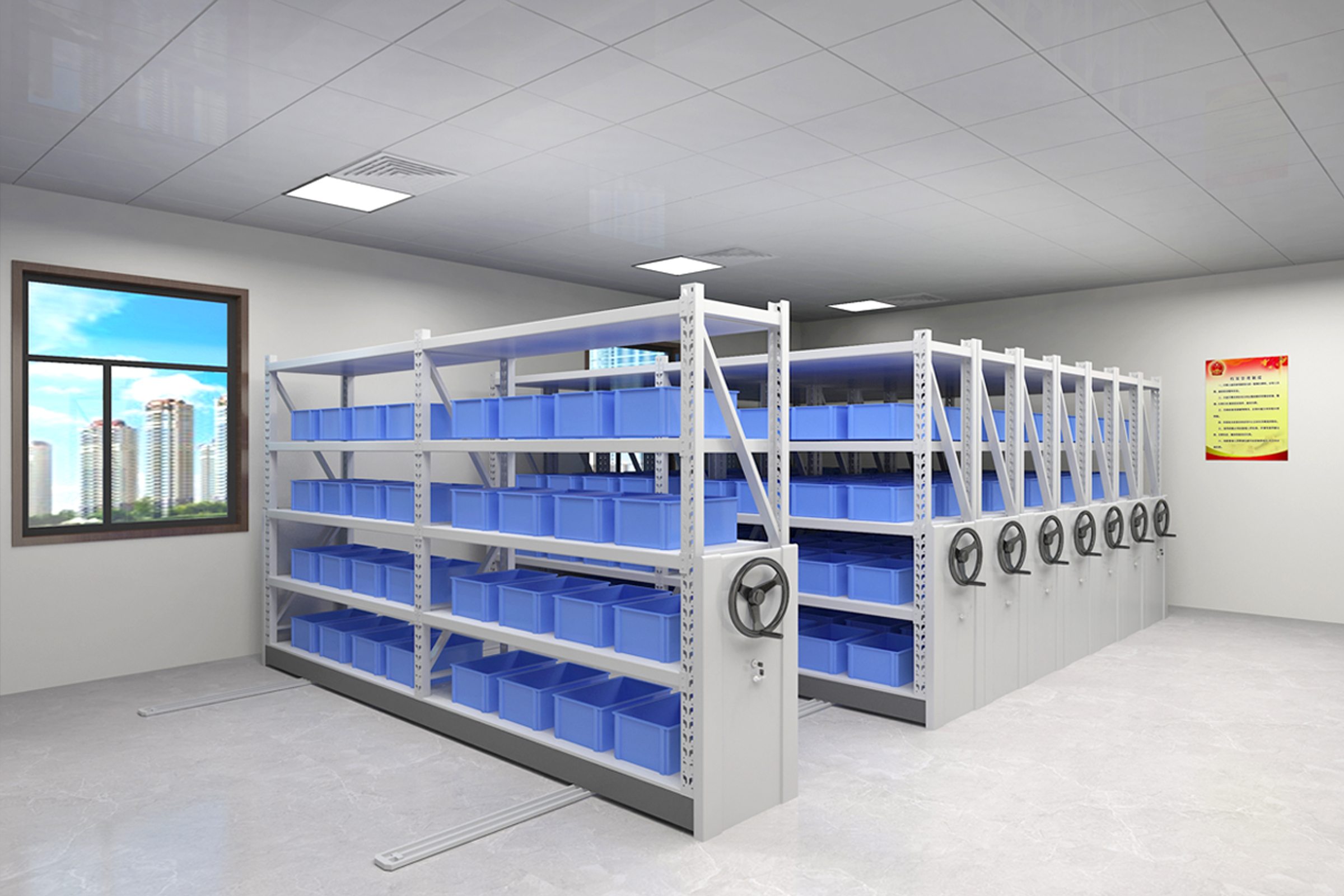 Guijie High Load Capacity 4-Layer Drive-Through Steel Warehouse Rack Powder Coated Finish Adjustable Corrosion Protected Shelves