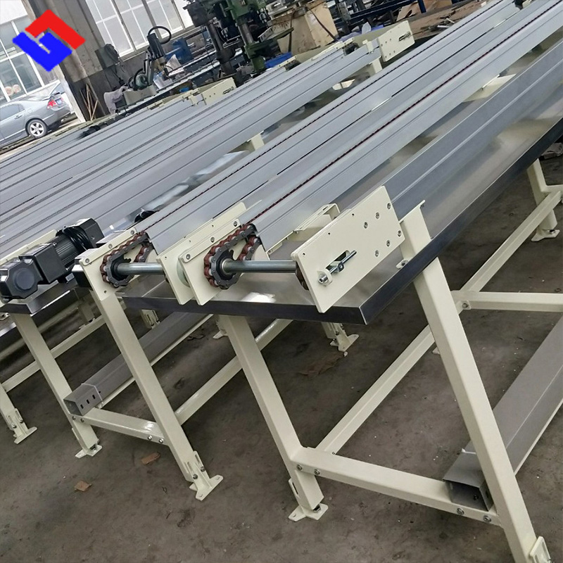 Aluminum Rail Motorized Duplex Chain Pallet Flow Industrial Assembly Double Speed Chain Conveyor