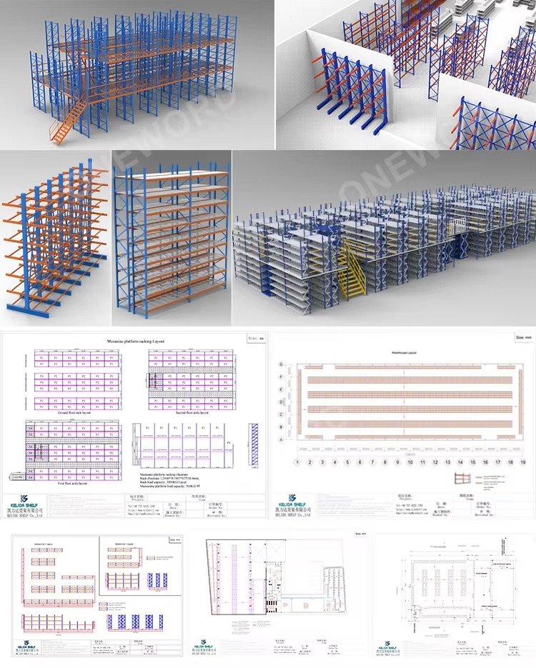 Heavy Duty Pallet Rack Structural Configuration Diagram