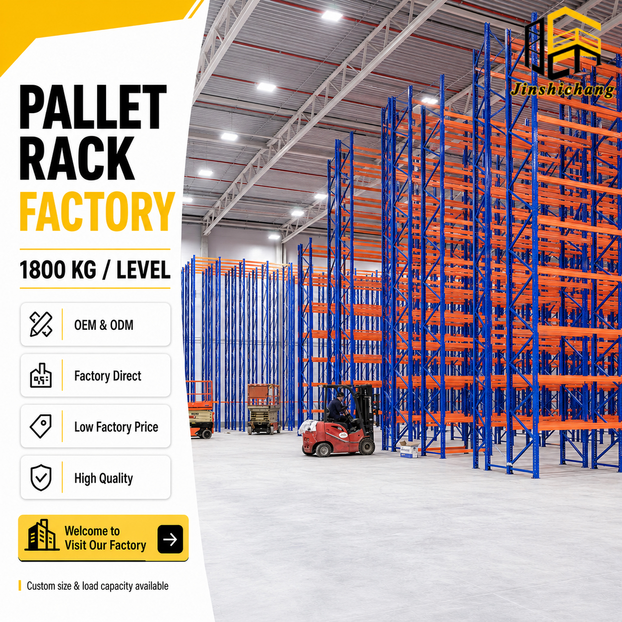 3000KG Heavy Duty Pallet Rack Warehouse Storage Shelves Units Powder Coating Steel Racking System
